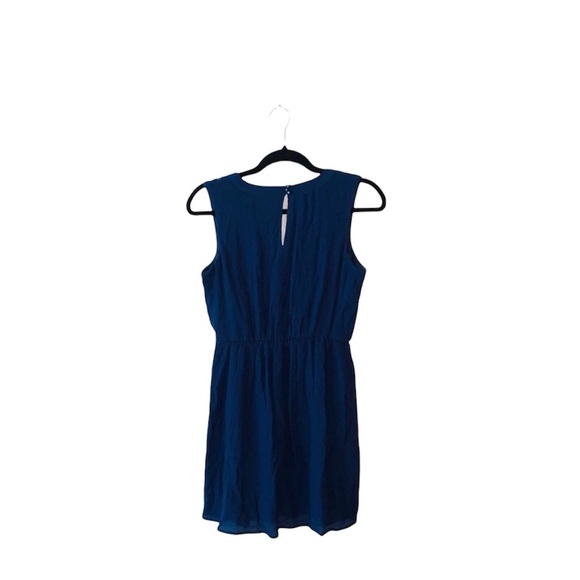 Buckle As U Wish Navy Blue Embroidered Boho Sleeveless Mini Dress Small Women’s - Picture 6 of 10